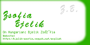 zsofia bjelik business card